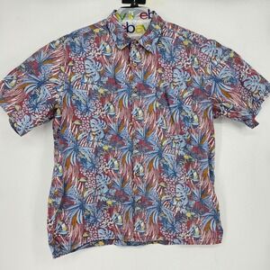 Scully‎ Shirt Mens Extra Large Floral Hawaiian Farthest Point All Over Print